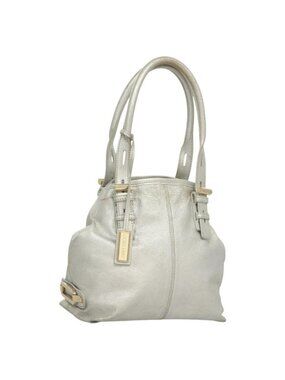Authentic Jimmy Choo Shoulder Bag Leather Silver Gold